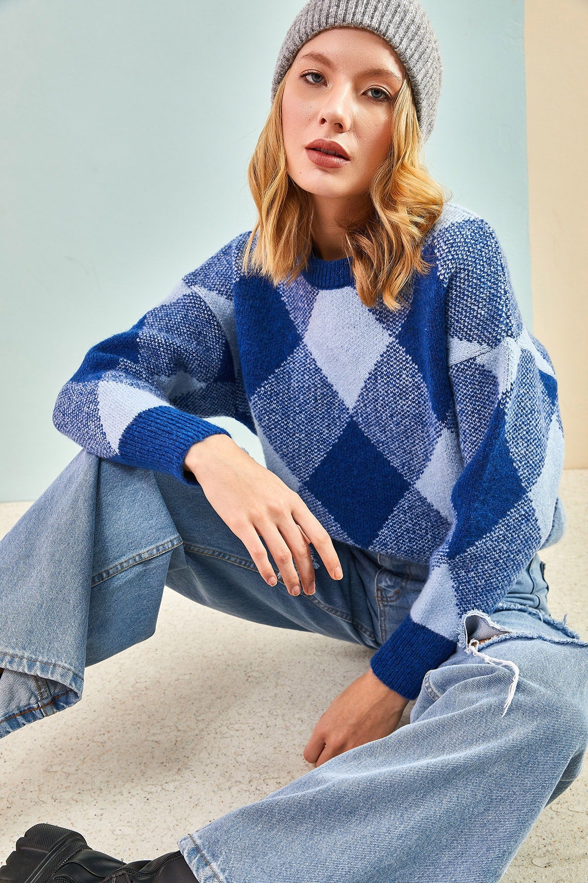 Blue Women Sweater