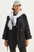 Black Women Trench Coat