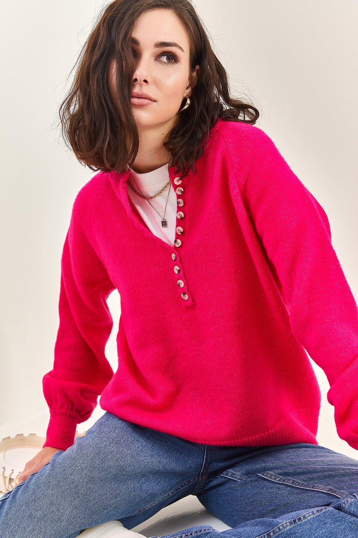 Pink Women Sweater