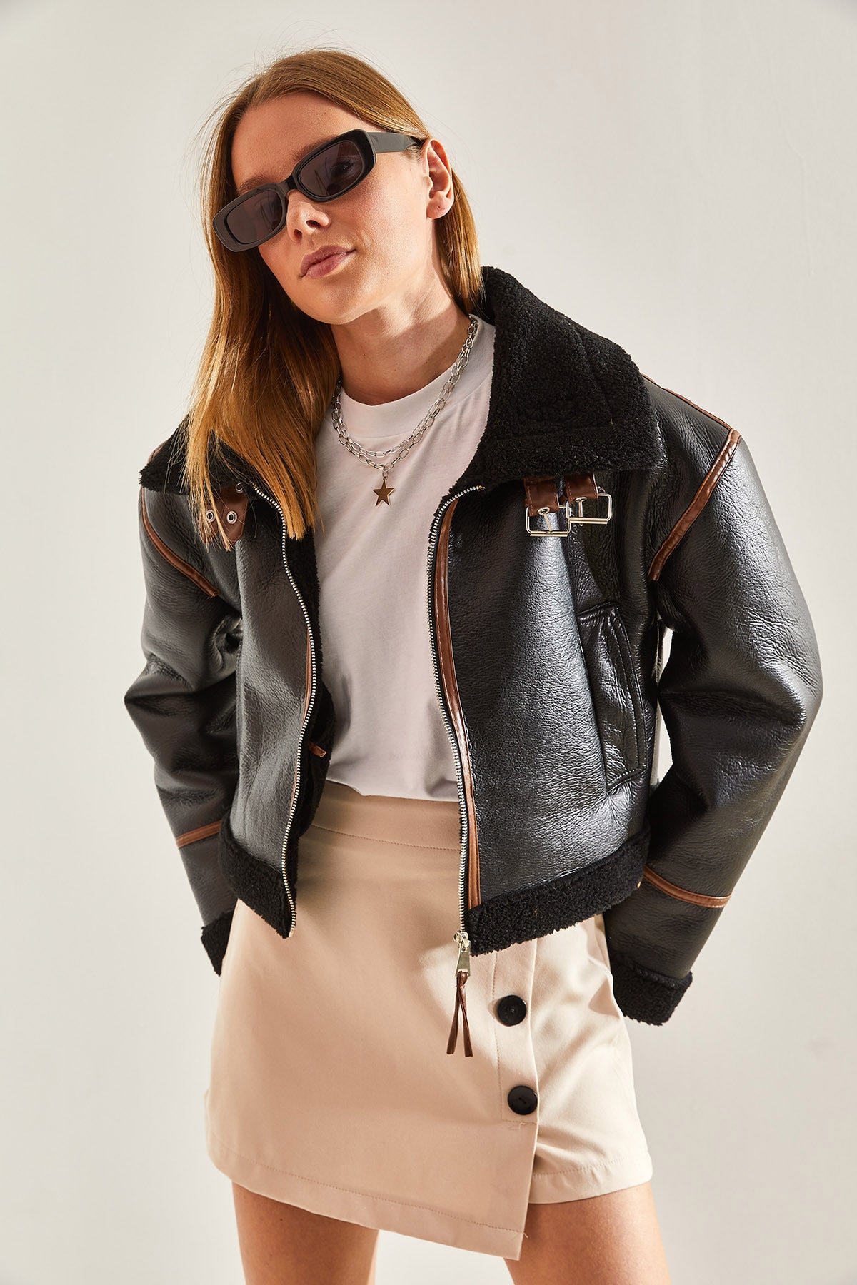 Matte Black Women Jacket