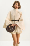 Beige Women Poncho