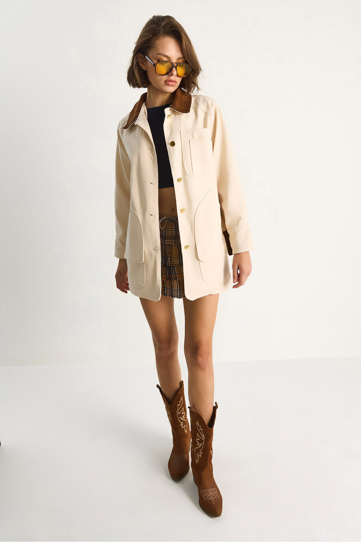 Beige Women Jacket