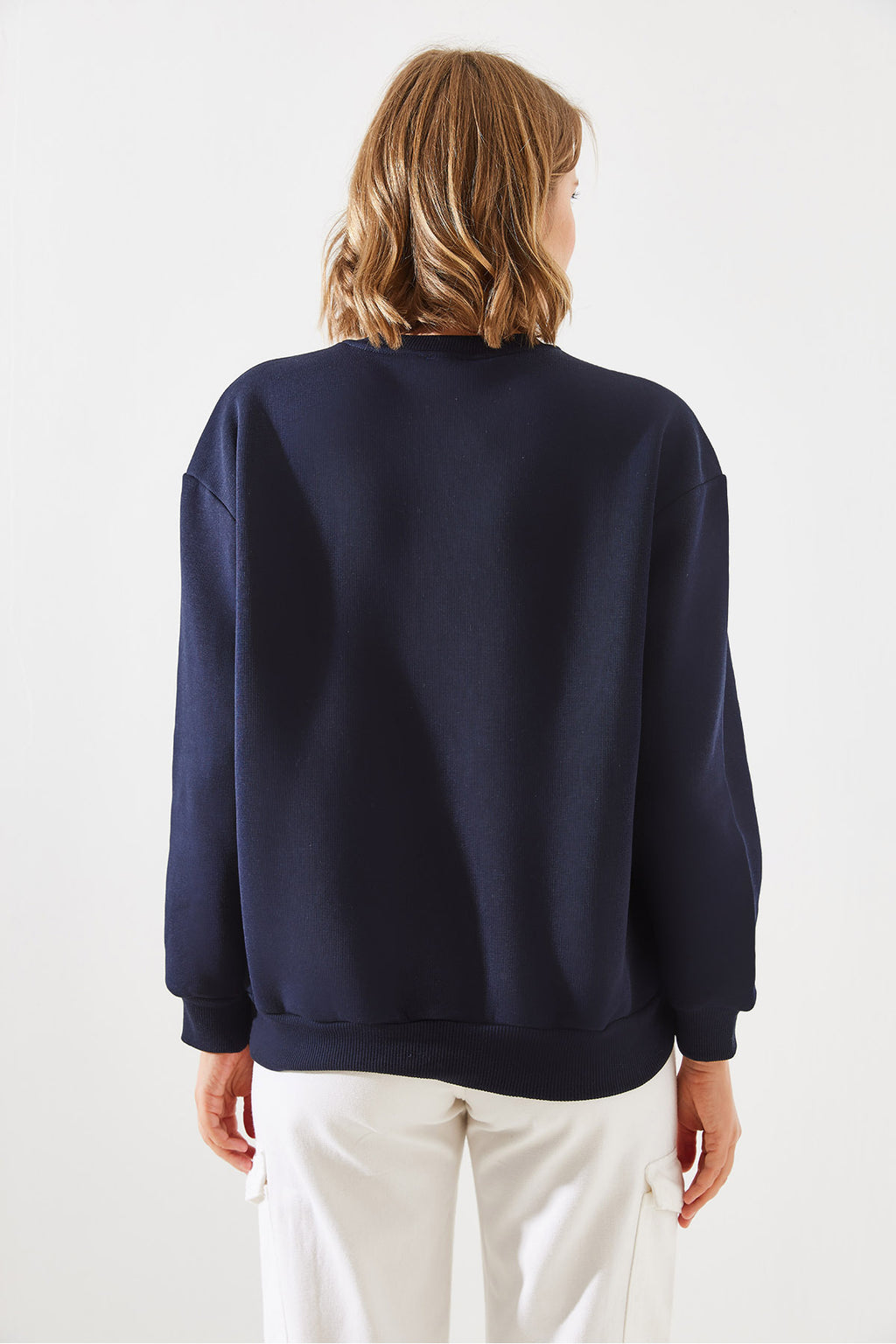 Navy Blue Women Sweatshirt