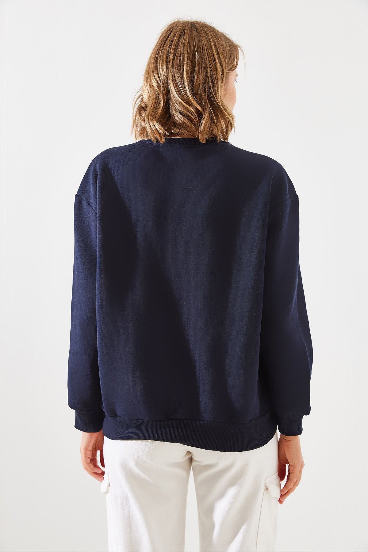 Navy Blue Women Sweatshirt
