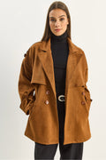 Camel Women Trench Coat