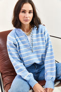 Baby Blue Women Sweater