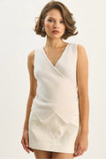 Cream Women Vest