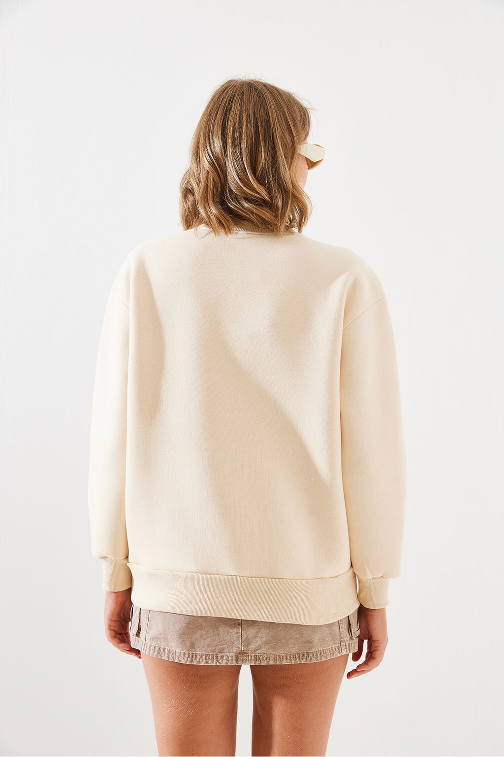 Beige Women Sweatshirt