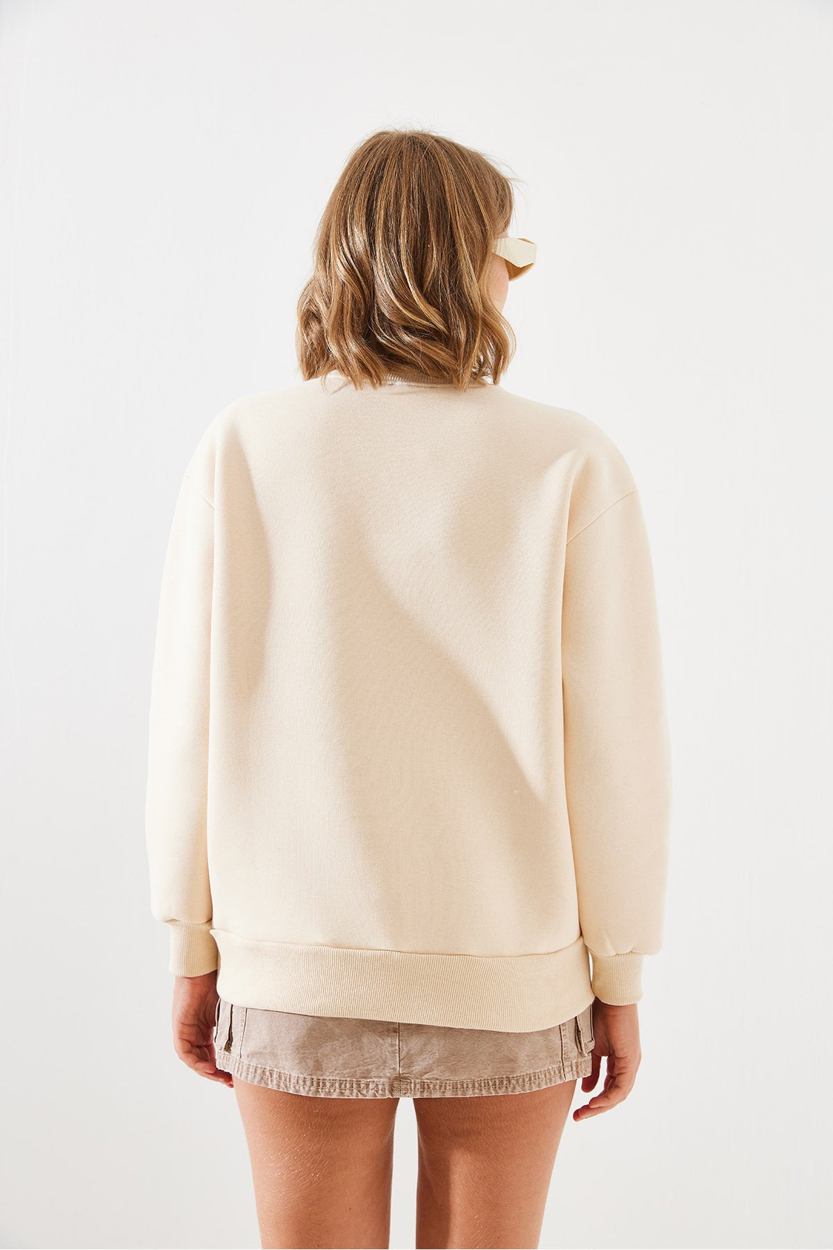 Beige Women Sweatshirt