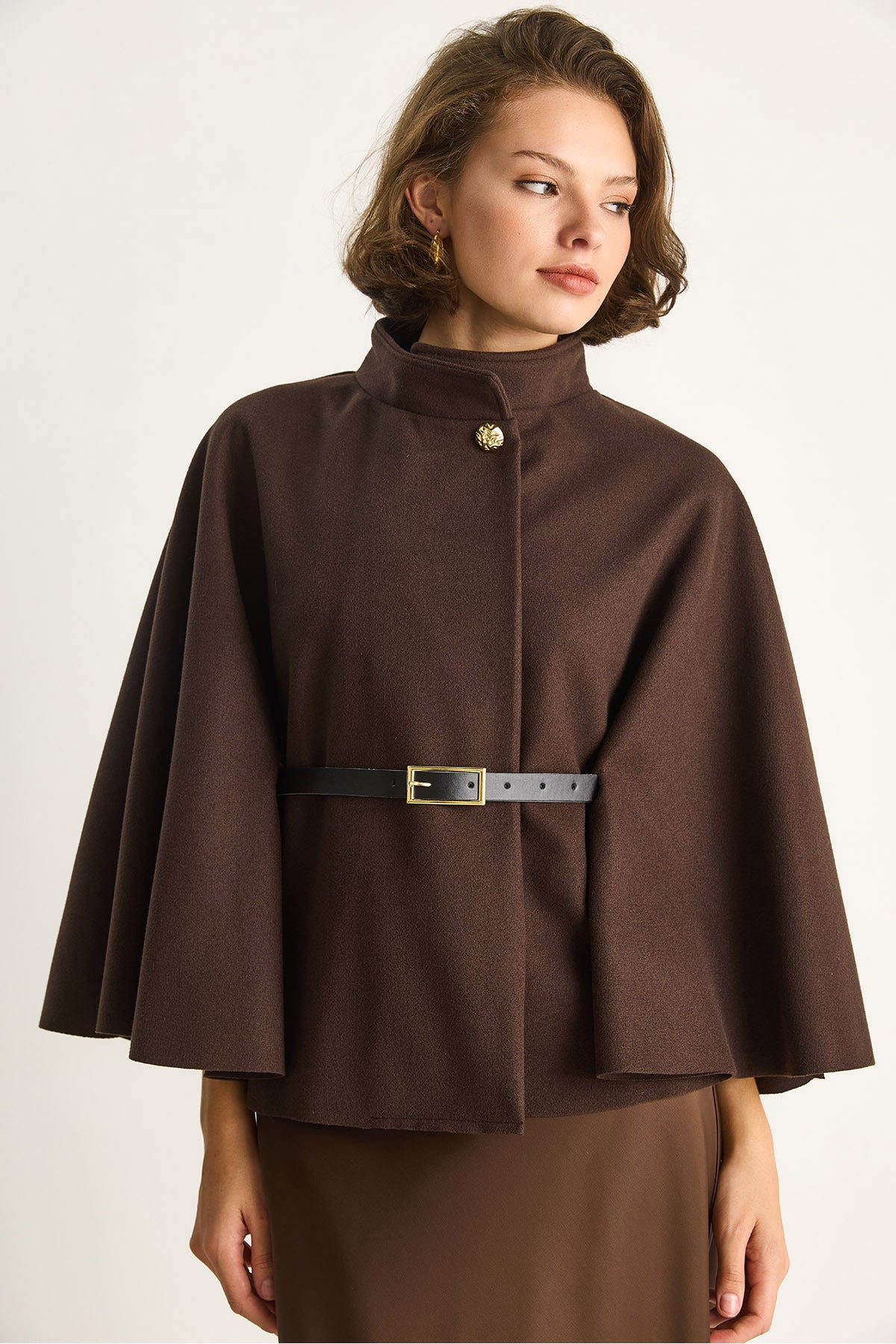 Brown Women Poncho