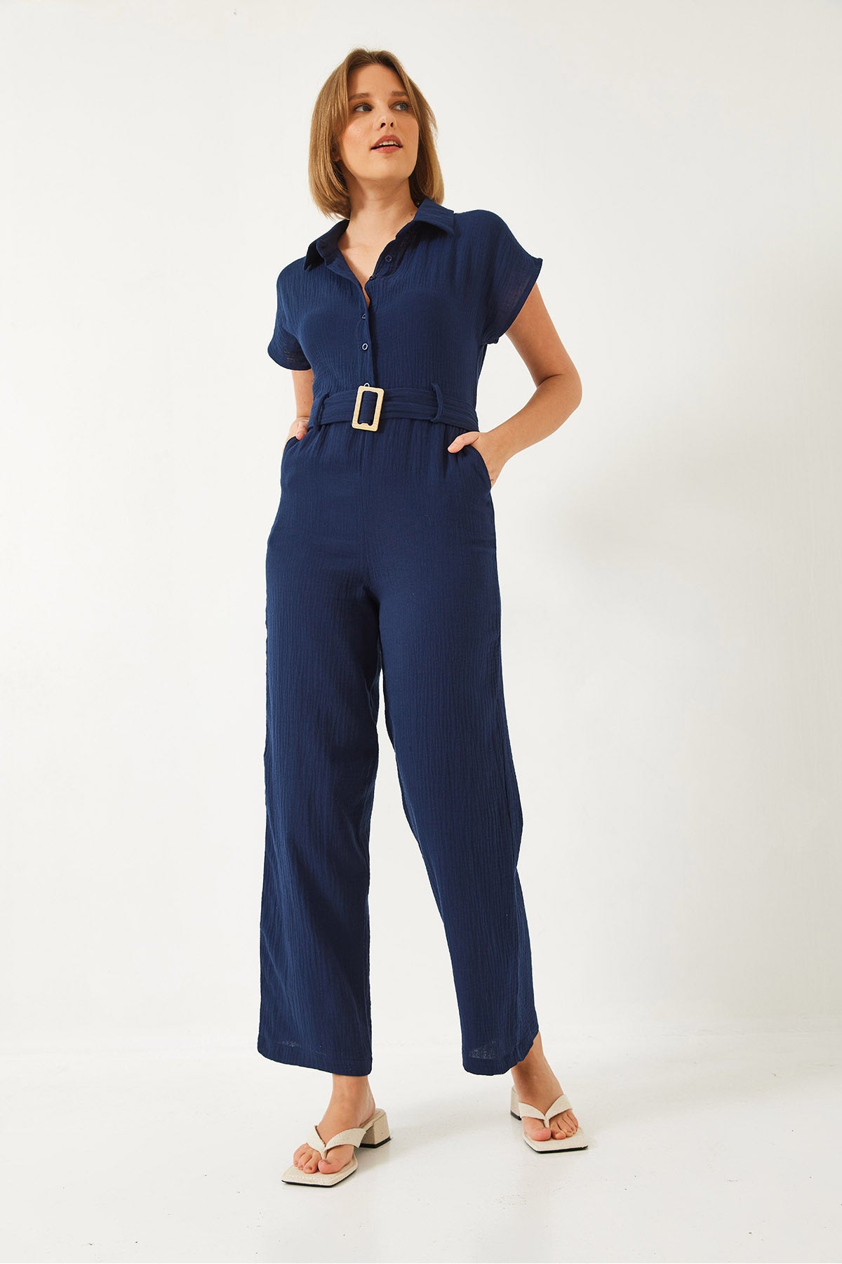 Navy Blue Women Jumpsuit