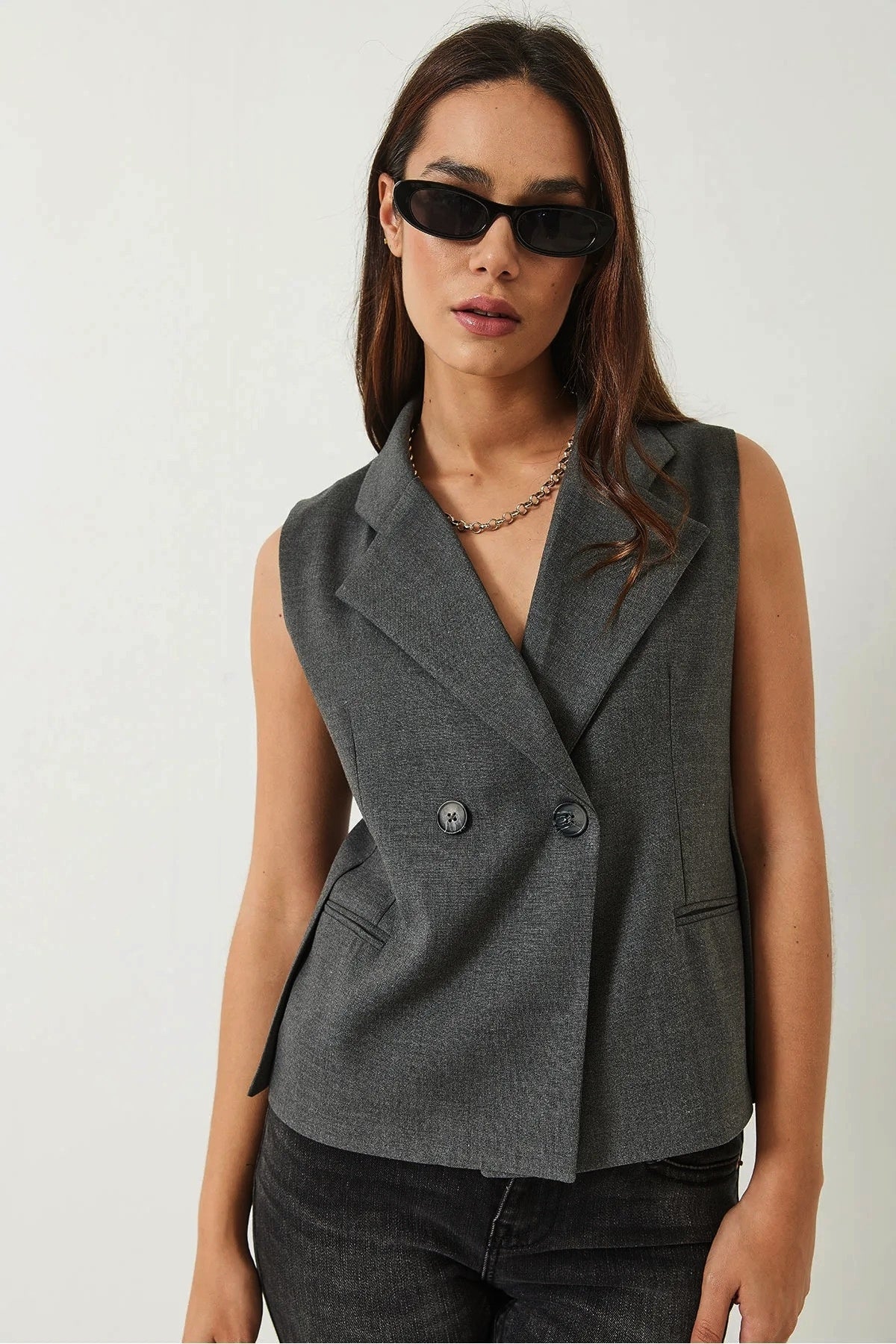 Anthracite Women Vest