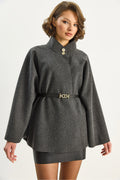 Anthracite Women Poncho