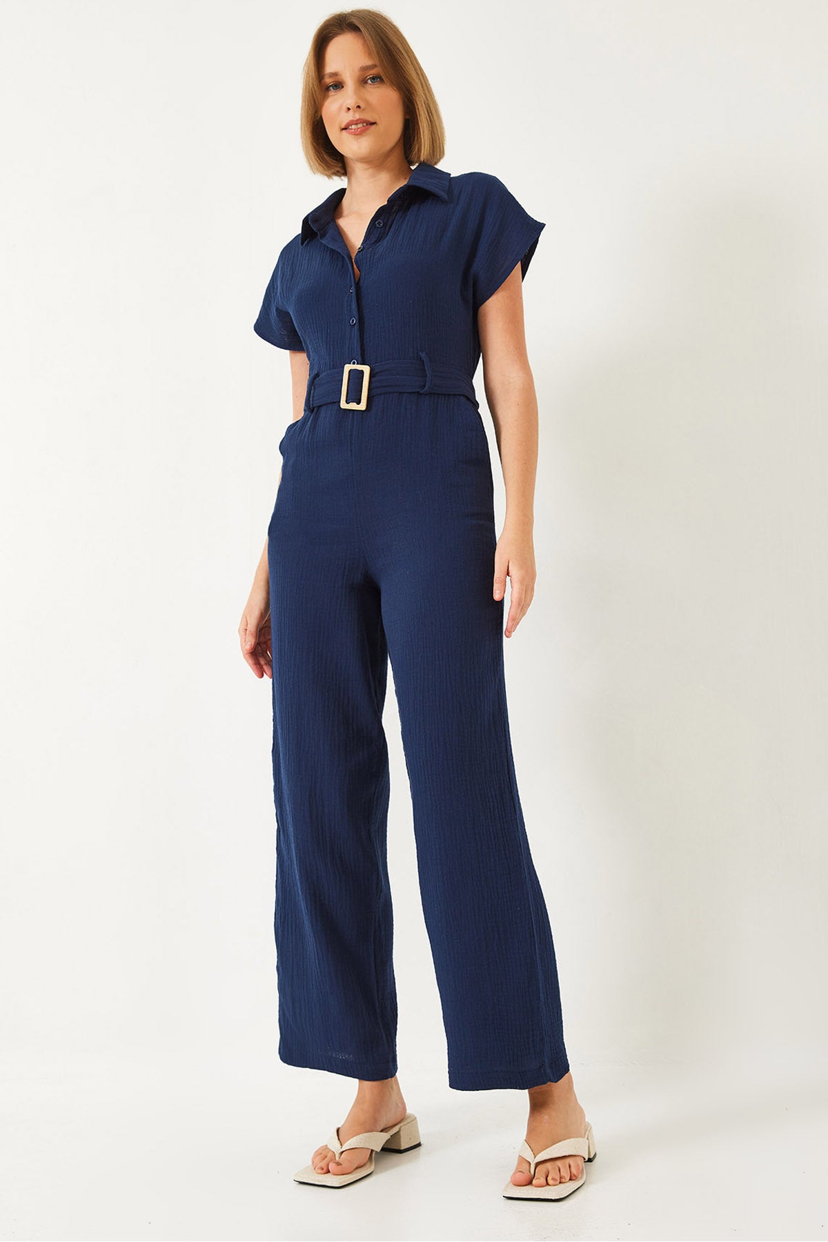 Navy Blue Women Jumpsuit