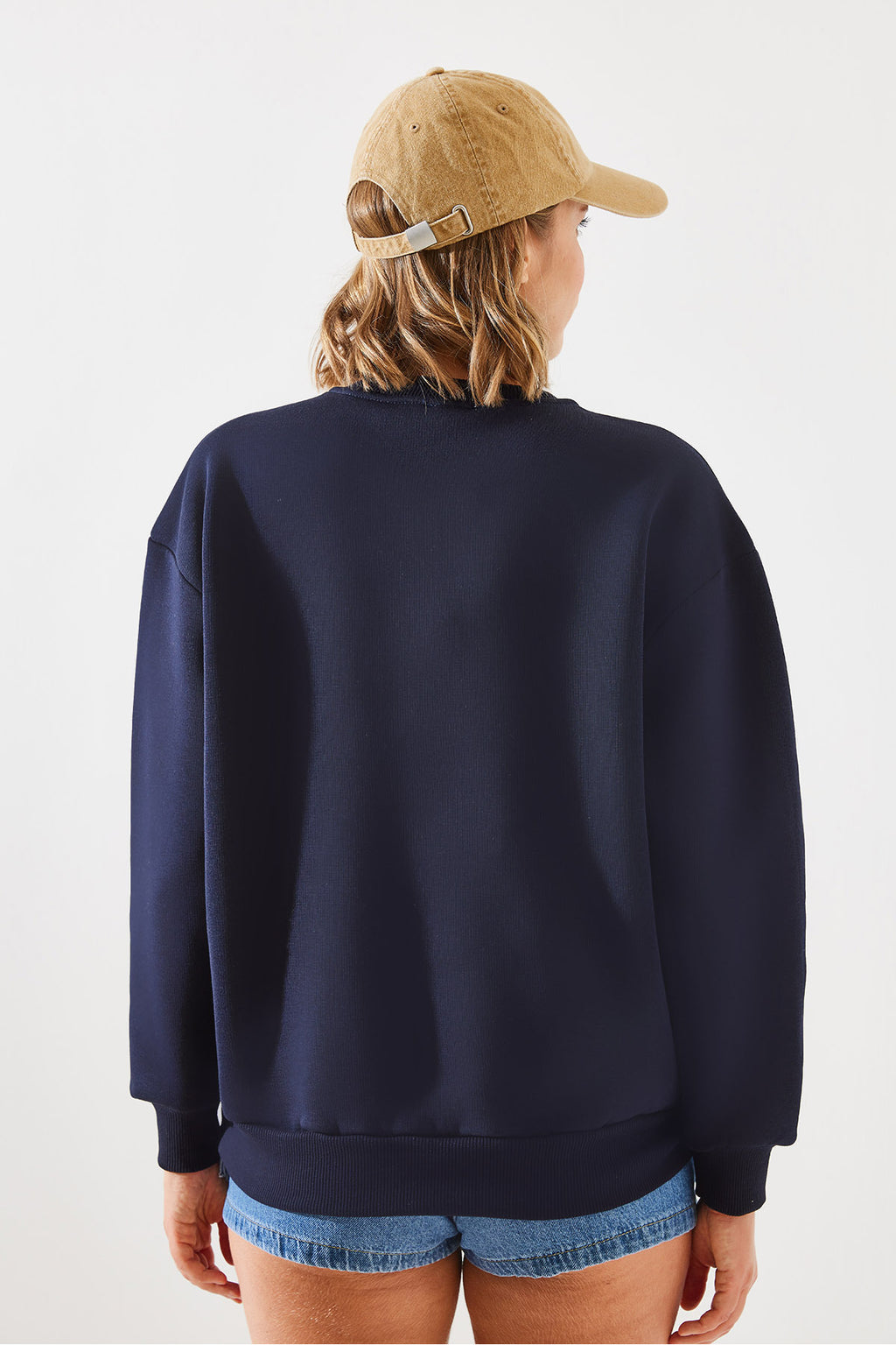 Navy Blue Women Sweatshirt