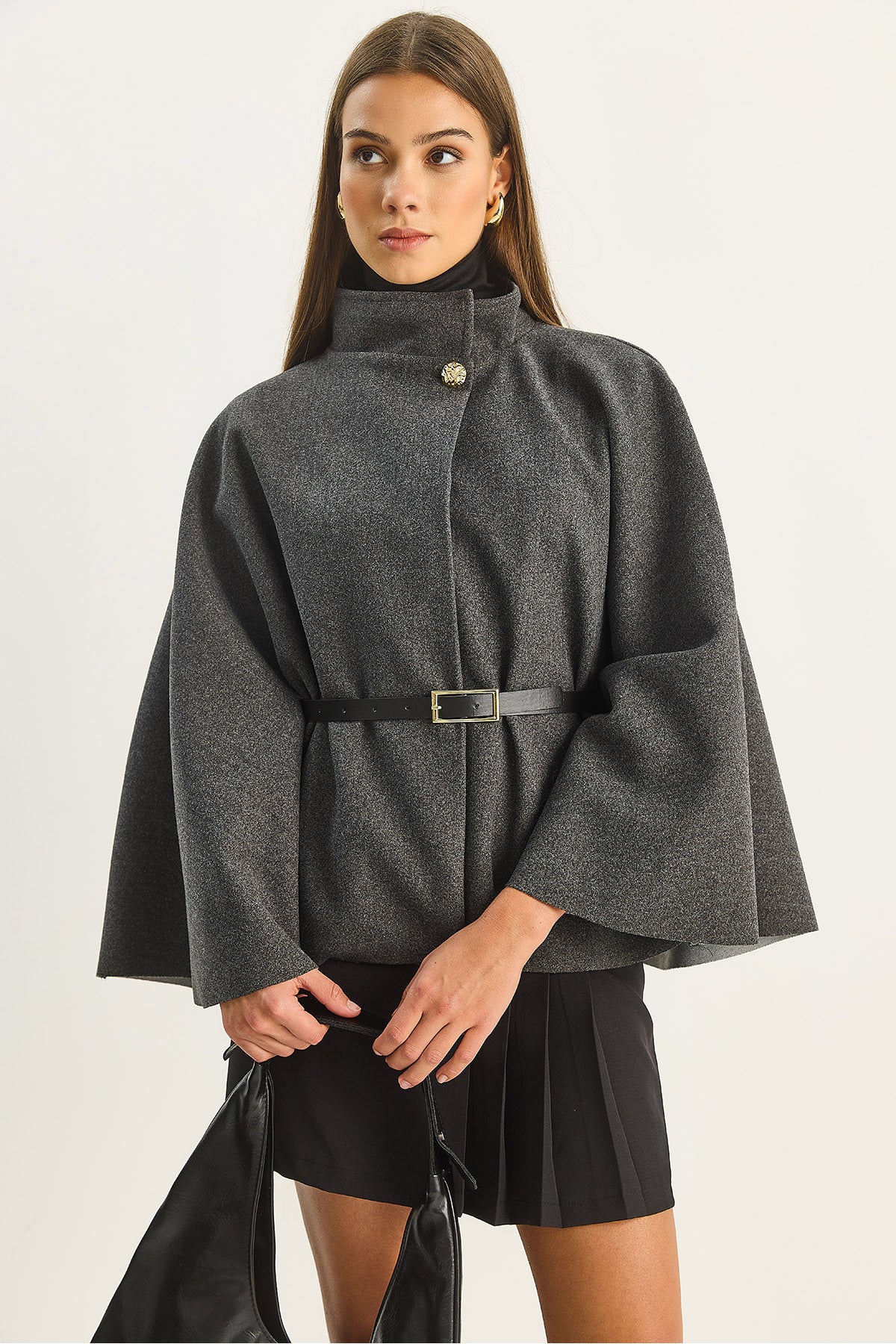 Anthracite Women Poncho