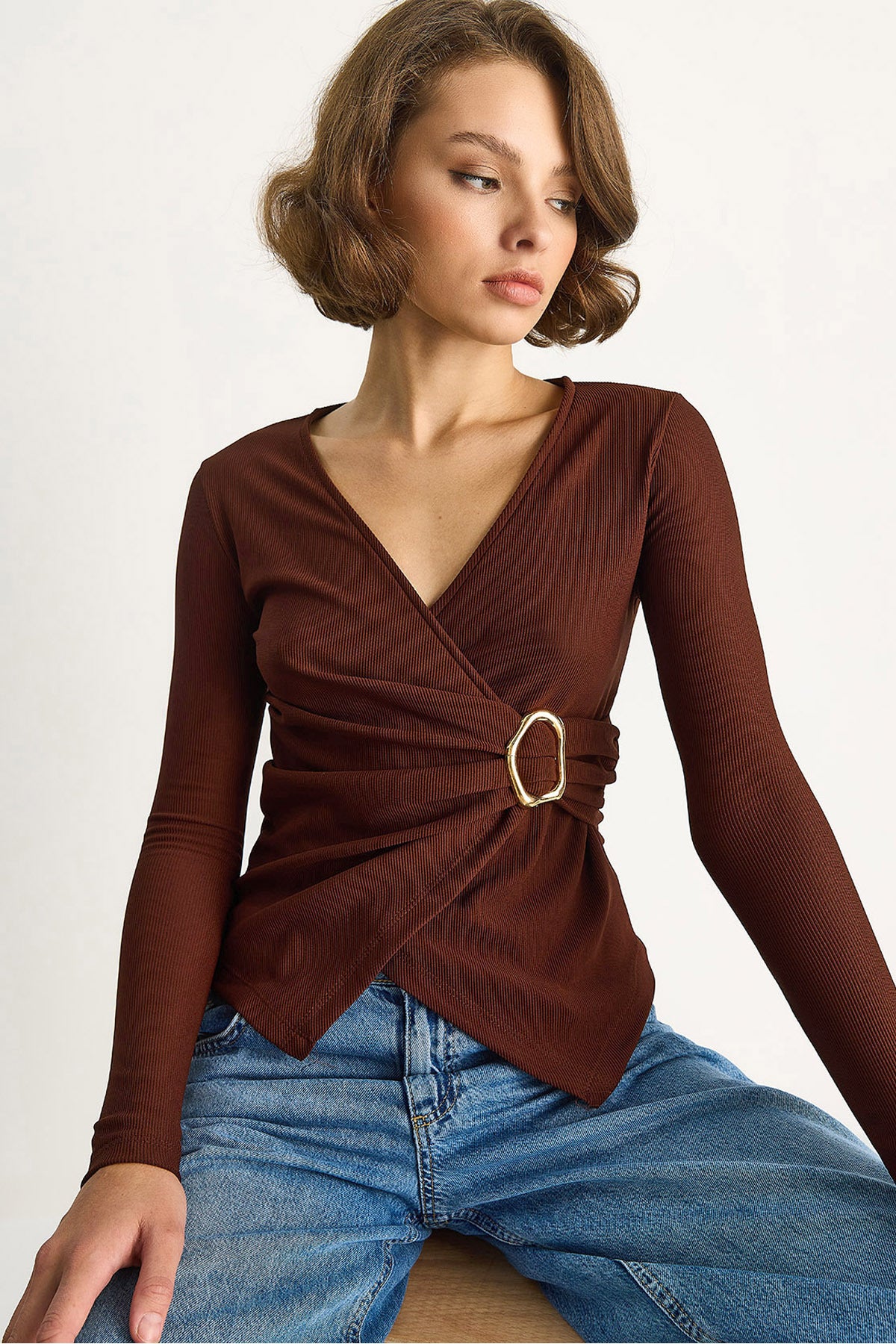 Brown Women Blouse