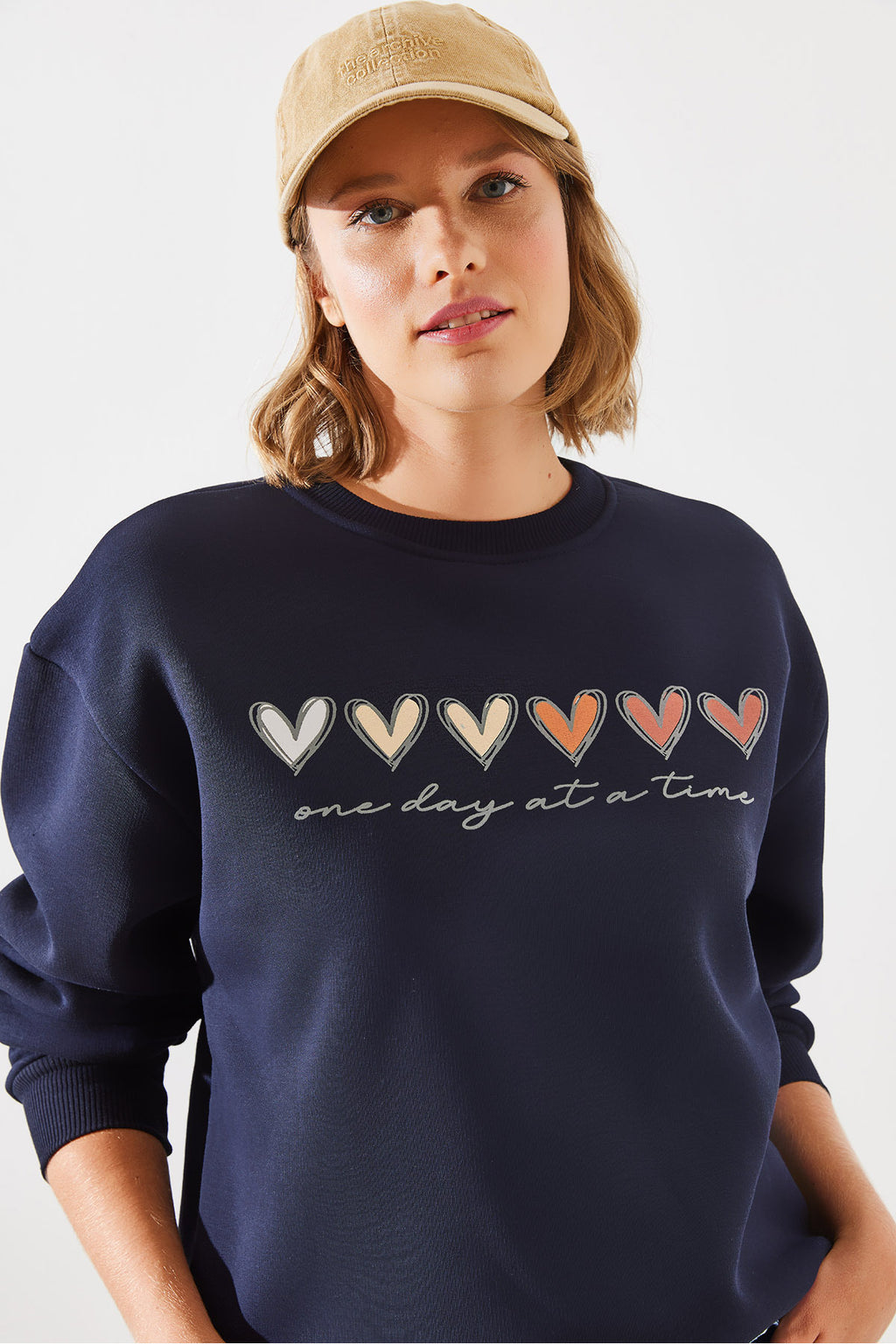 Navy Blue Women Sweatshirt