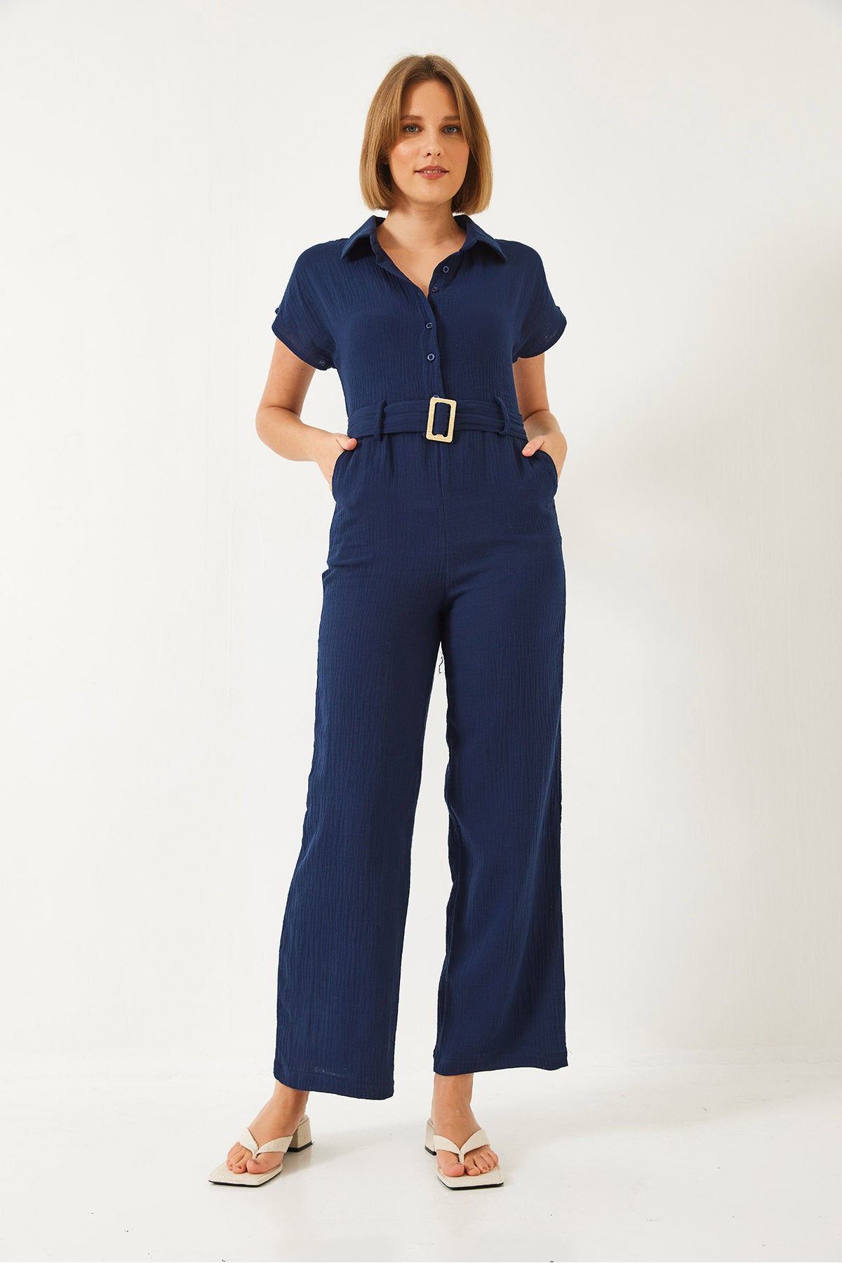 Navy Blue Women Jumpsuit