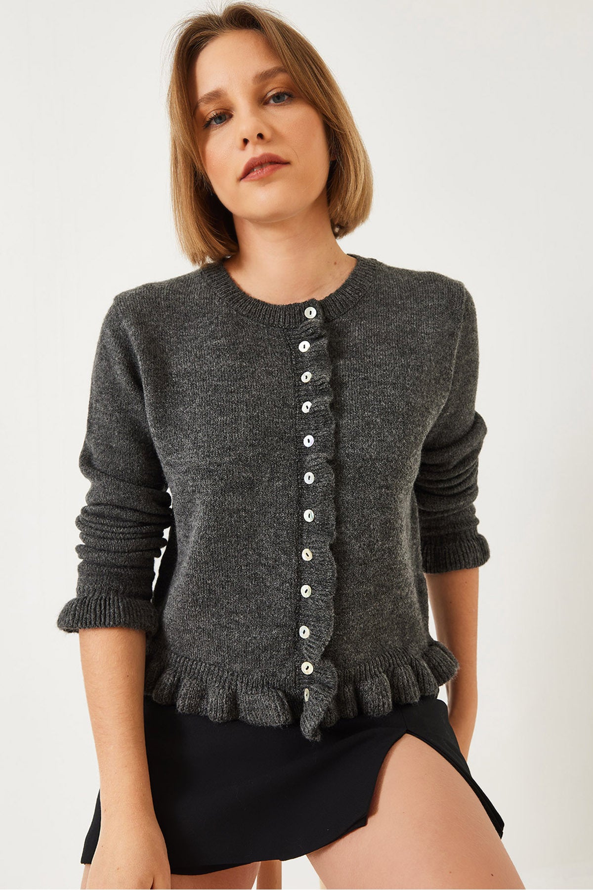 Anthracite Women Cardigan