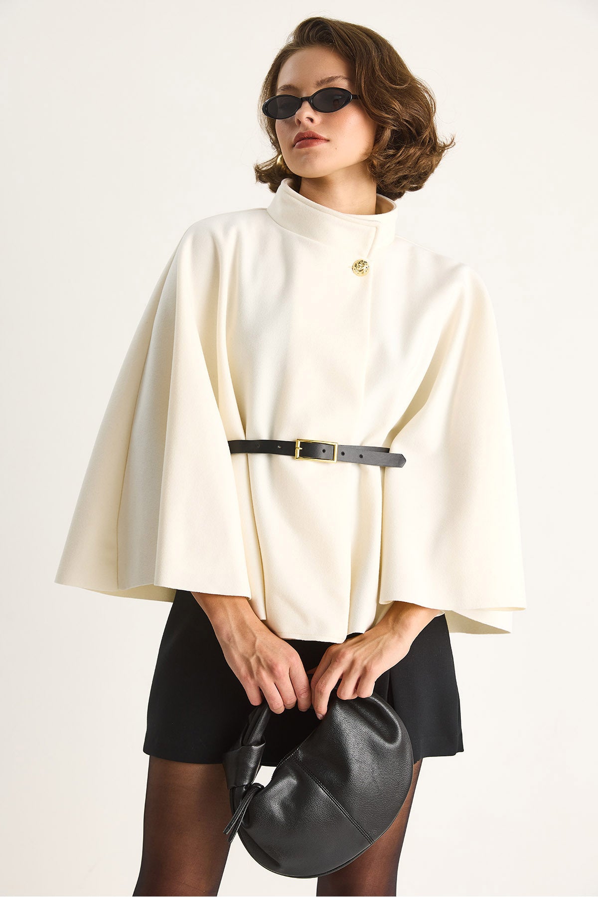 Cream Women Poncho