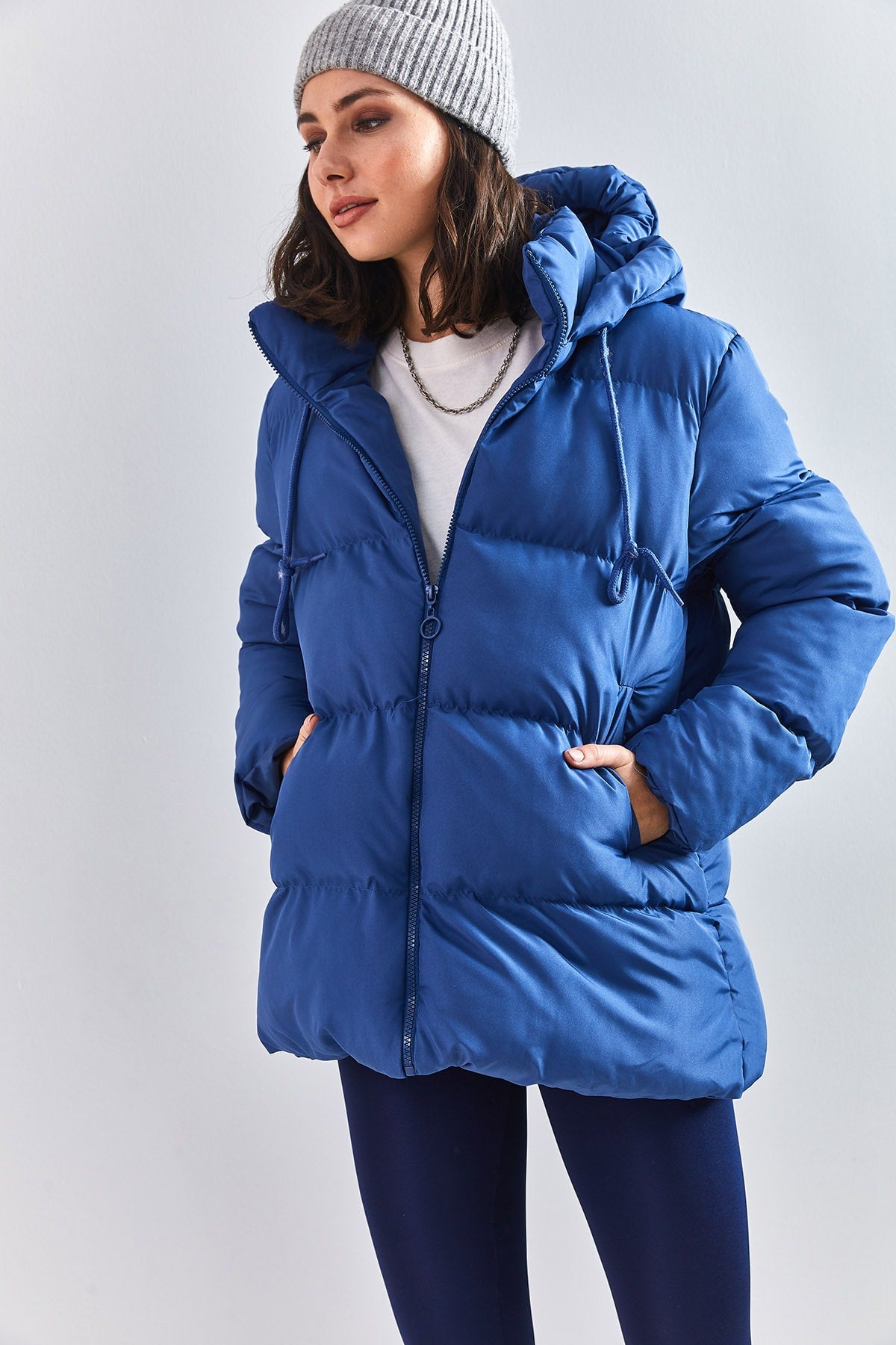 Navy Blue Women Coat
