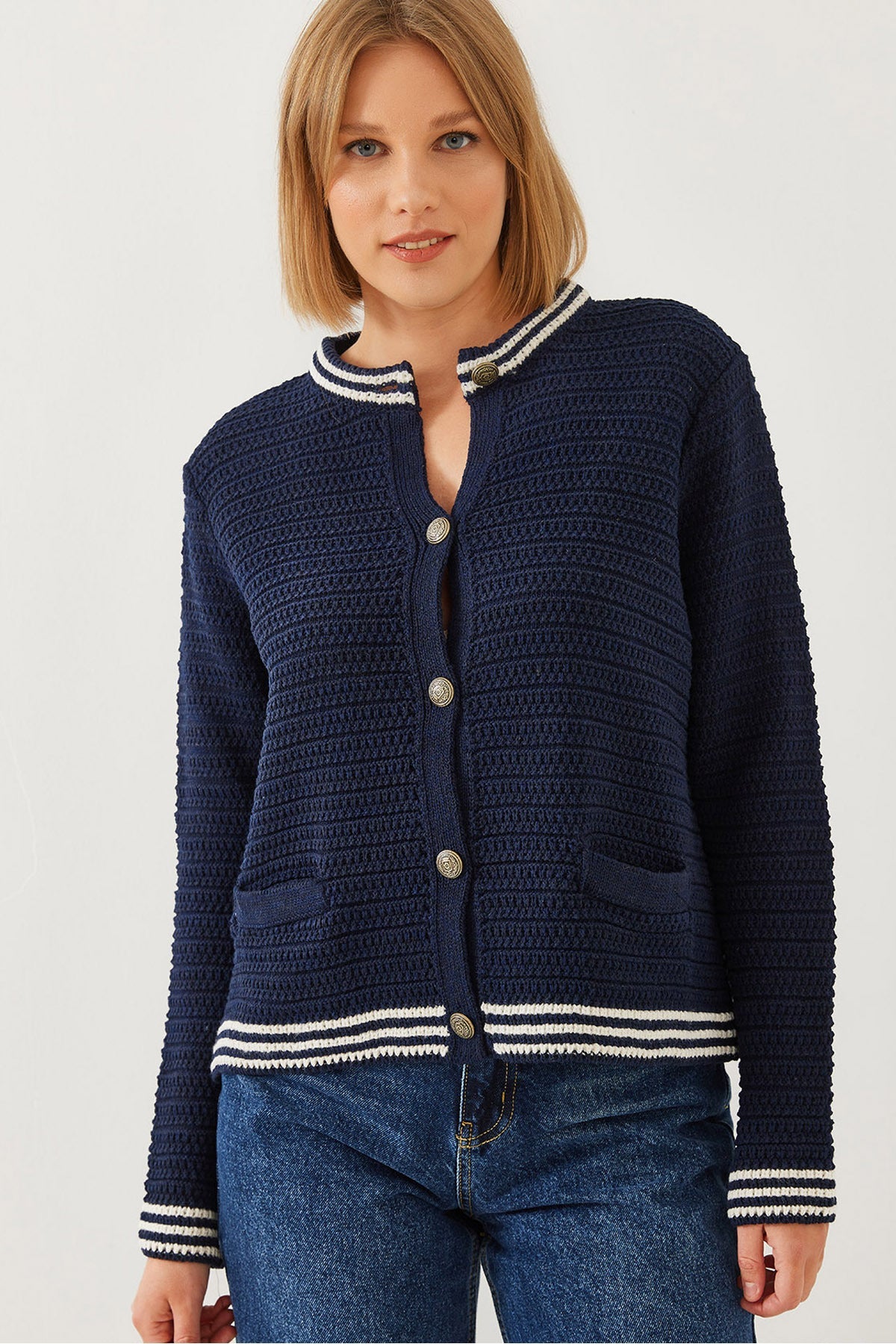 Lacivert Women Cardigan