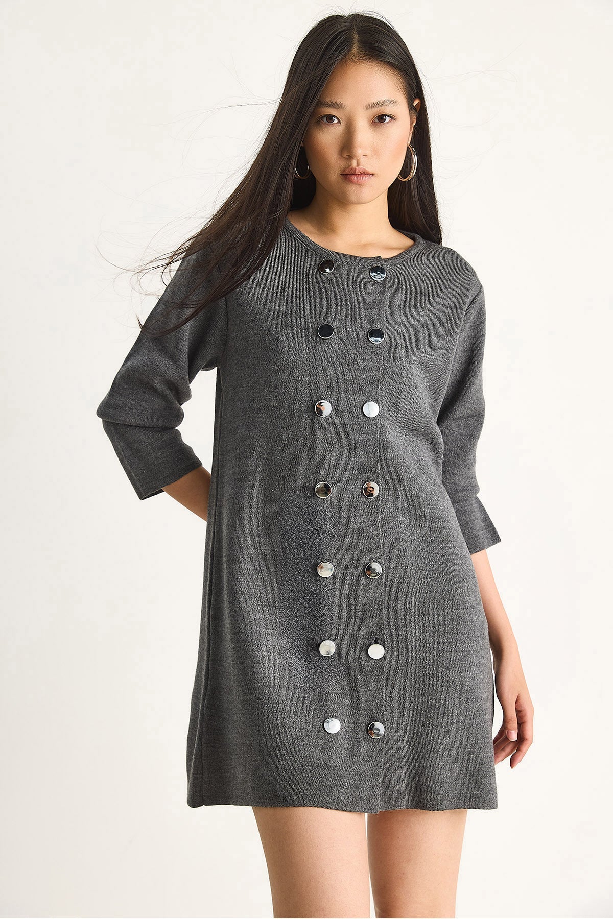 Gray Melange Women Dress