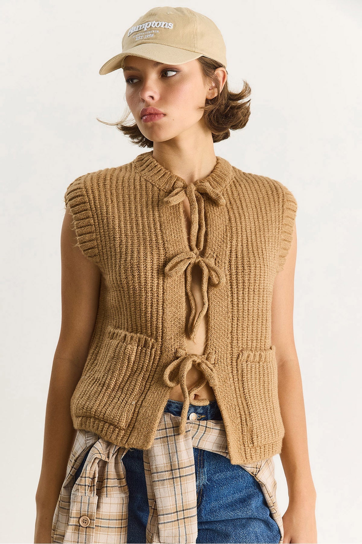 Camel Women Vest