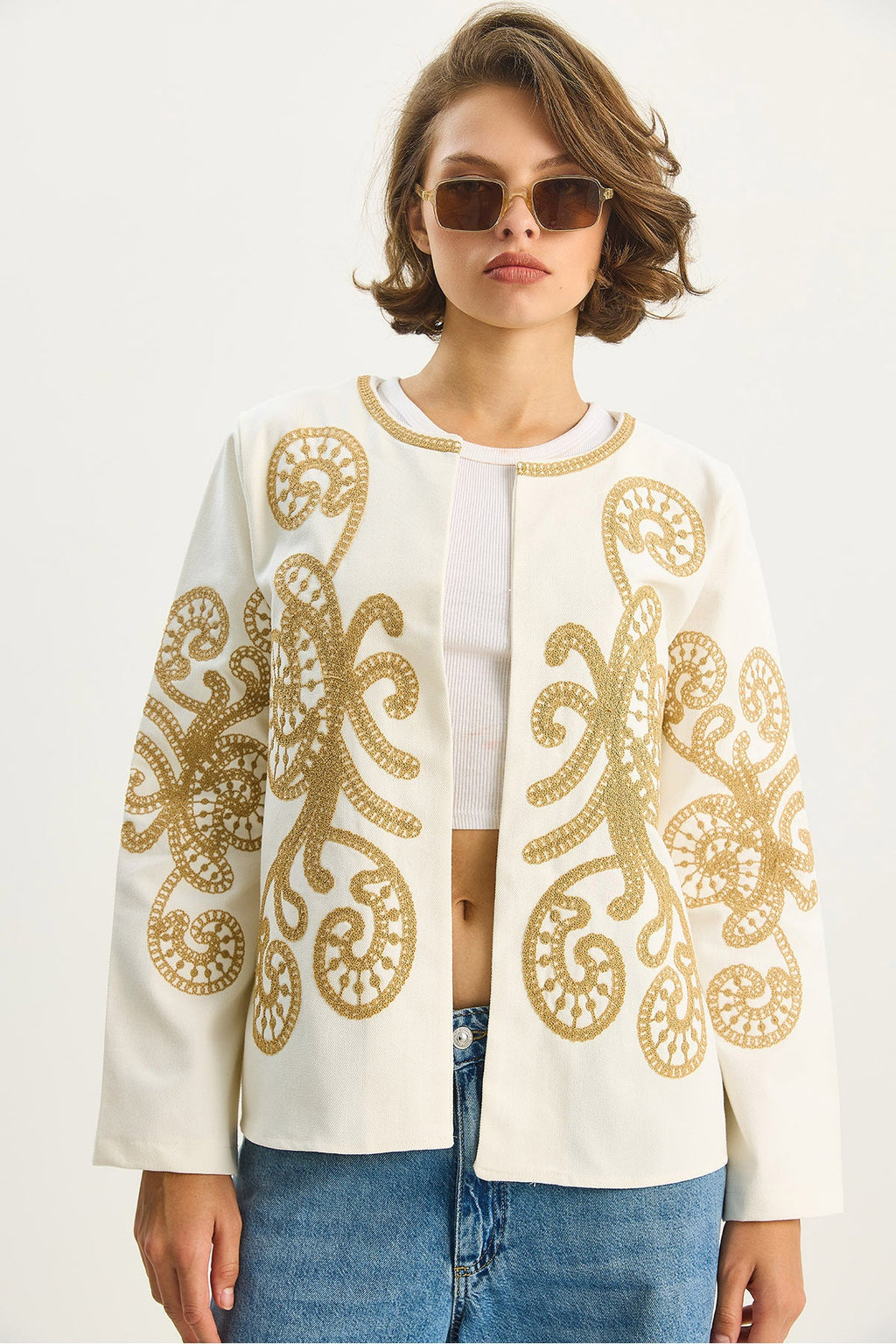 Cream Women Jacket