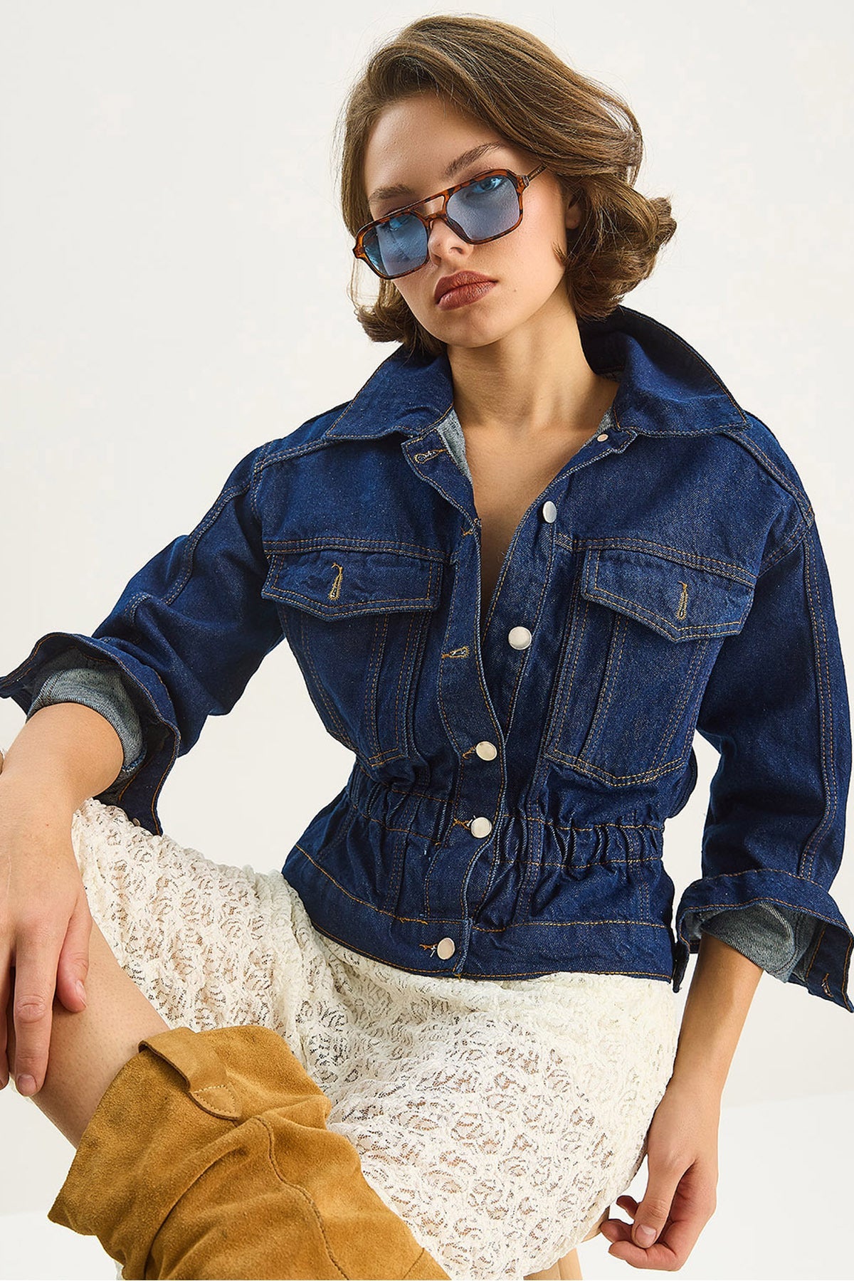 Navy Blue Women Jacket