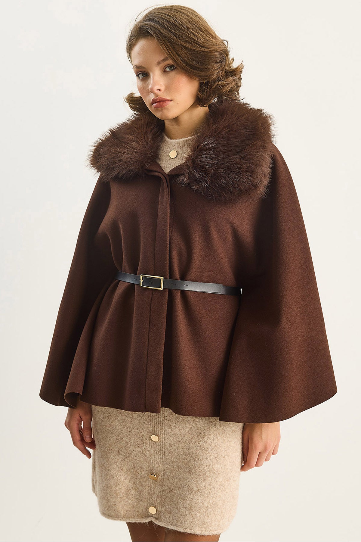 Bitter Brown Women Poncho