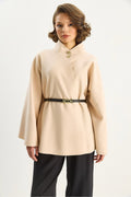 Beige Women Poncho