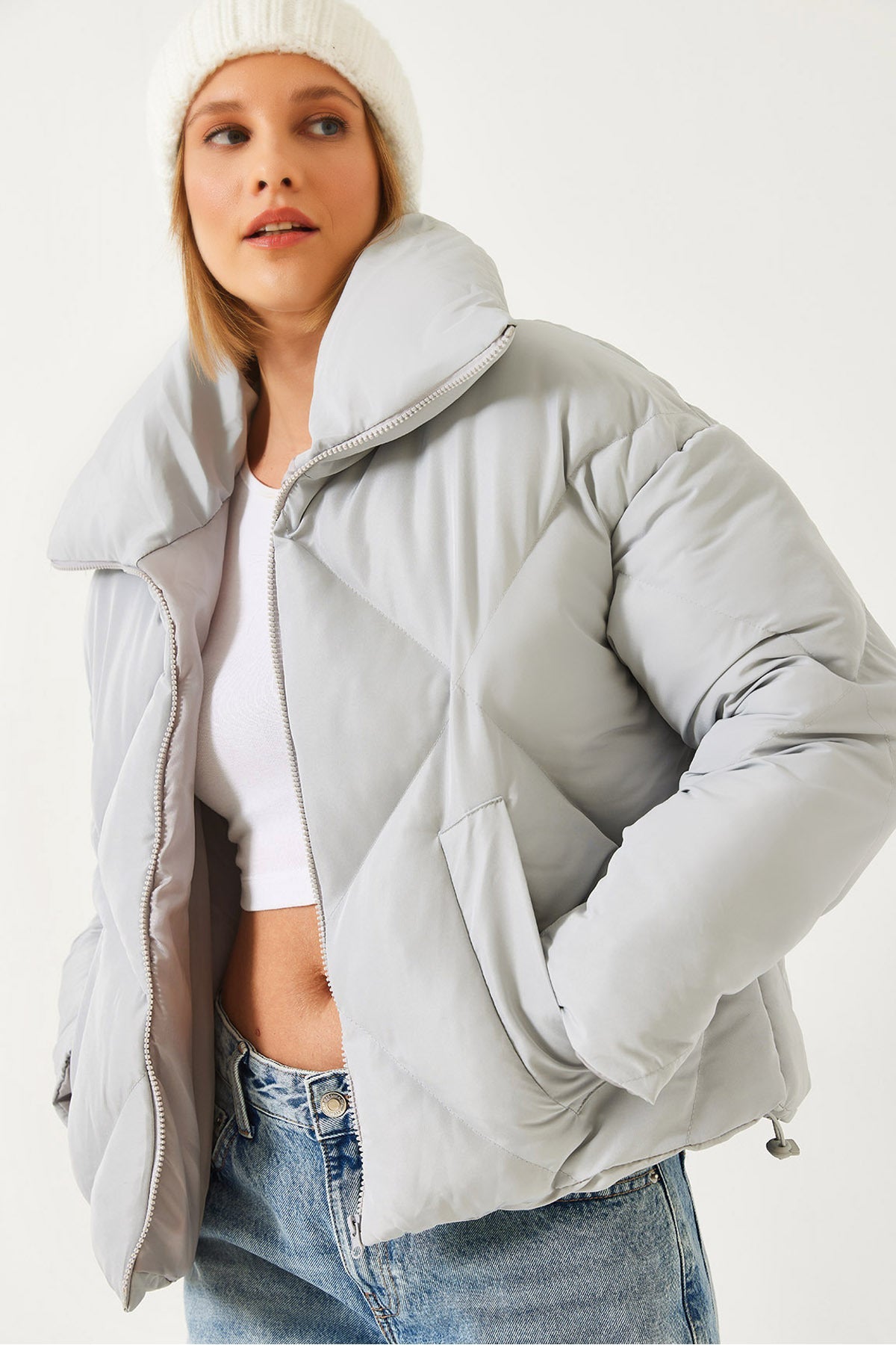 Grey Women Coat